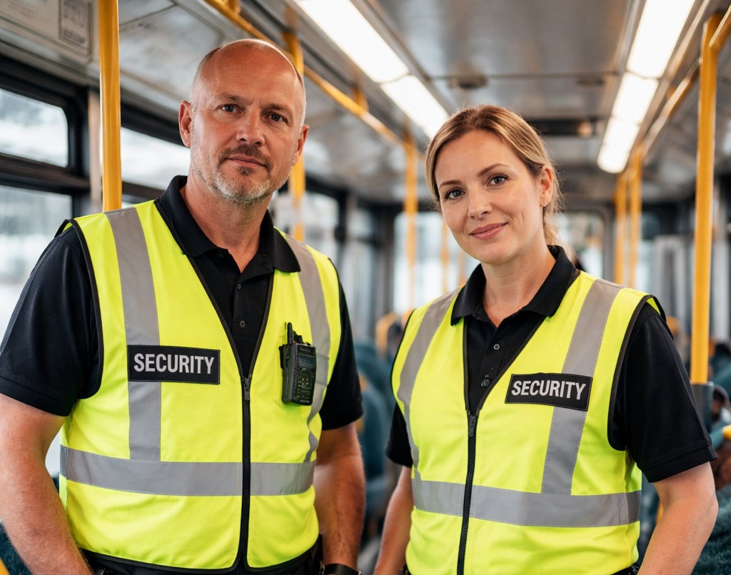 Sicherheitskräfte begleiten Busse im Landkreis Rostock